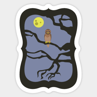 Spooky Halloween Owl Sticker